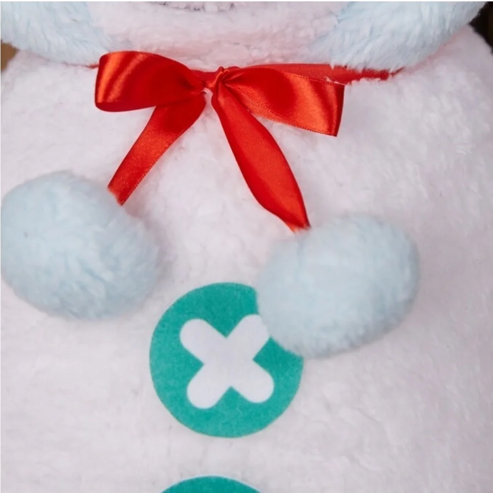 Disney Minnie Mouse Snowman Plush Door Greeter Christmas Decoration NEW 19”